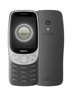 Nokia 3210 Feature Phone, 64MB RAM, 2.4", 4G, SIM Free, 128MB, Grunge Black