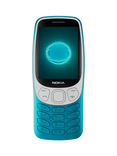 Nokia 3210 Feature Phone, 64MB RAM, 2.4", 4G, SIM Free, 128MB, Scuba Blue