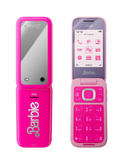 HMD TA-1681 Barbie Flip Feature Phone, 64MB RAM, 2.8”, 4G, SIM Free, 128MB, Pink, Pink