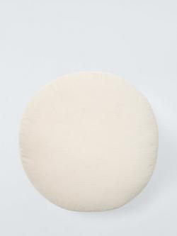 John Lewis Round Corduroy Scatter Cushion, 40cm, Greige