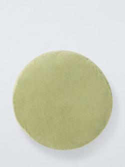 John Lewis Round Corduroy Scatter Cushion, 40cm, Pistachio
