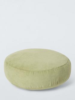 John Lewis Round Corduroy Scatter Cushion, 40cm - view 2, Pistachio