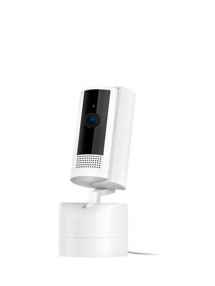 Ring Pan-Tilt Indoor Cam Smart Security Camera with Built in Wi-Fi, White, White