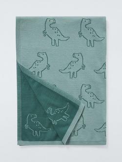 John Lewis Kids' Dinosaur Knit Blanket, Multi, Multi