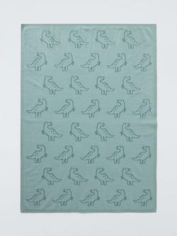 John Lewis Kids' Dinosaur Knit Blanket, Multi - view 2, Multi