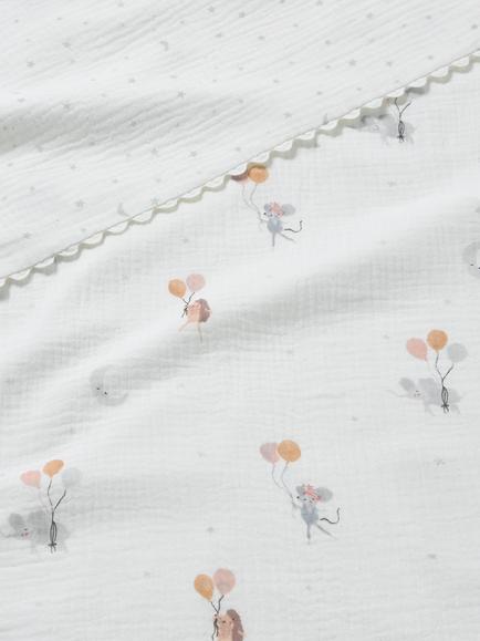 John Lewis Sweet Dreams Muslin Blankets, 75 x 100cm, Pack of 2 - view 2, Multi