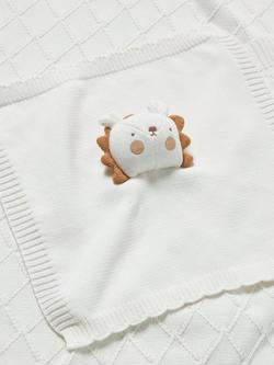 John Lewis Lion Knitted Baby Blanket and Comforter Gift Set - view 2, Multi