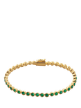 Monica Vinader Essential Onyx Tennis Bracelet, Gold