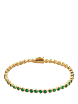 Monica Vinader Essential Onyx Tennis Bracelet, Gold, Gold
