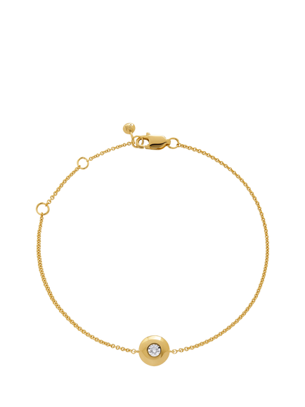 Monica Vinader Birthstone Gem Chain Bracelet, Diamond/April