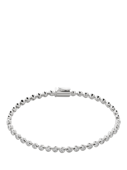 Monica Vinader Lab Grown Diamond Essential Tennis Bracelet, Silver