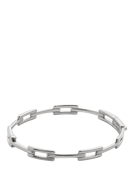Monica Vinader Signature Link Skinny Bangle, Silver, Silver