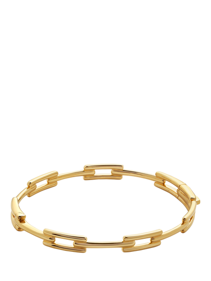Monica Vinader Signature Link Skinny Bangle, Gold, Gold