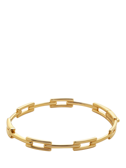 Monica Vinader Signature Link Skinny Bangle, Gold, Gold