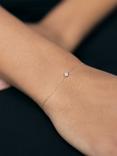 Monica Vinader 14ct Solid Gold Solitaire Lab Grown Diamond Chain Bracelet, Gold