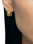 Monica Vinader Heirloom Small Ridged Demi Hoop Earrings