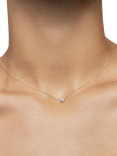 Monica Vinader 14ct Solid Gold Solitaire Lab Grown Diamond Pendant Necklace, Gold