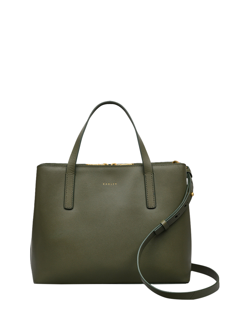 Radley Dukes Place Vegetable Tanned Leather Grab Bag, Dark Olive
