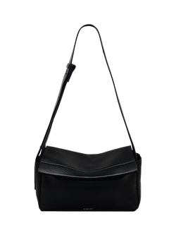 Radley De Beauvoir Leather Medium Zip-Top Shoulder Bag, Black