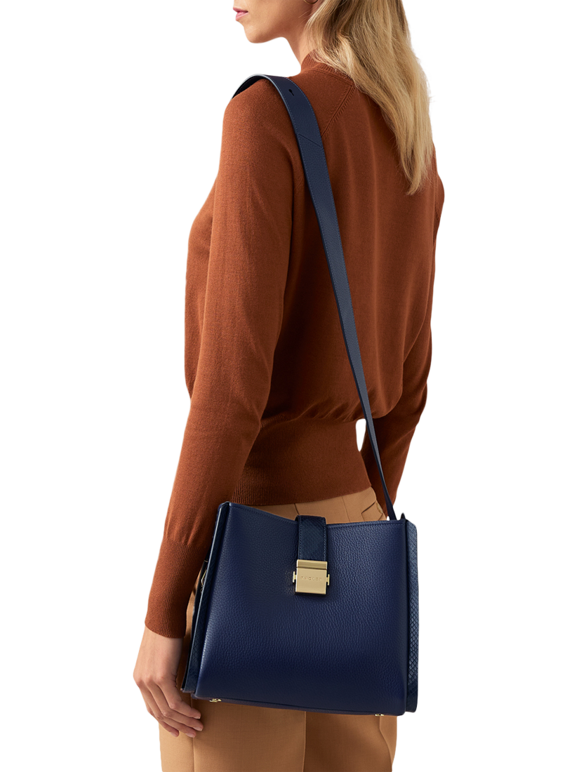 Product image 5 of 5, which shows Radley Sloane Street Leather Medium Zip-Top Crossbody Bag, Evenfall