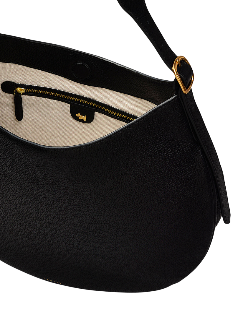 Product image 3 of 8, which shows Radley Kensington Place Leather Large Open Top Shoulder Bag, Black