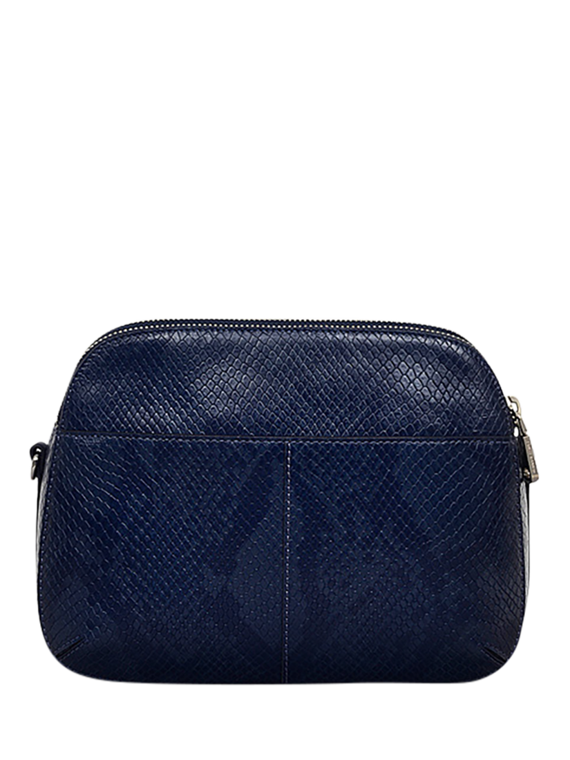 Product image 2 of 5, which shows Radley Dukes Place Snake Effect Leather Medium Zip-Top Crossbody Bag, Evenfall