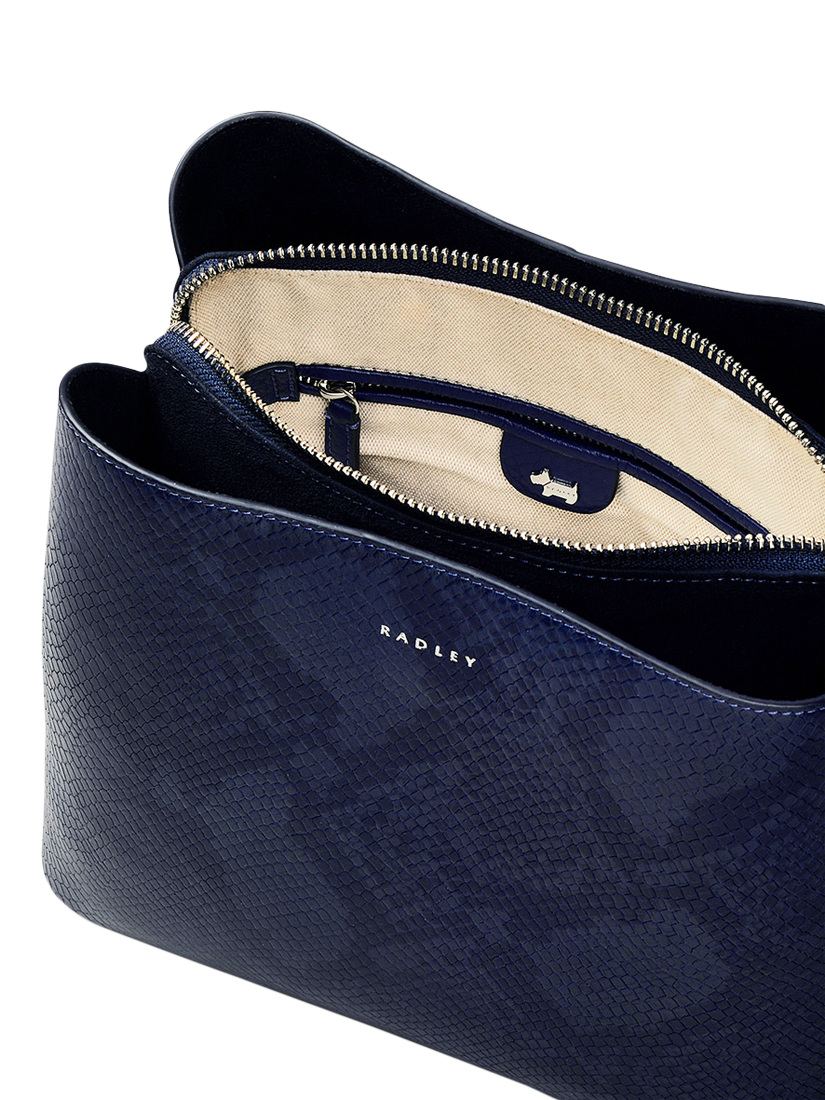 Product image 3 of 5, which shows Radley Dukes Place Faux Snake Leather Medium Compartment Crossbody Bag, Evenfall