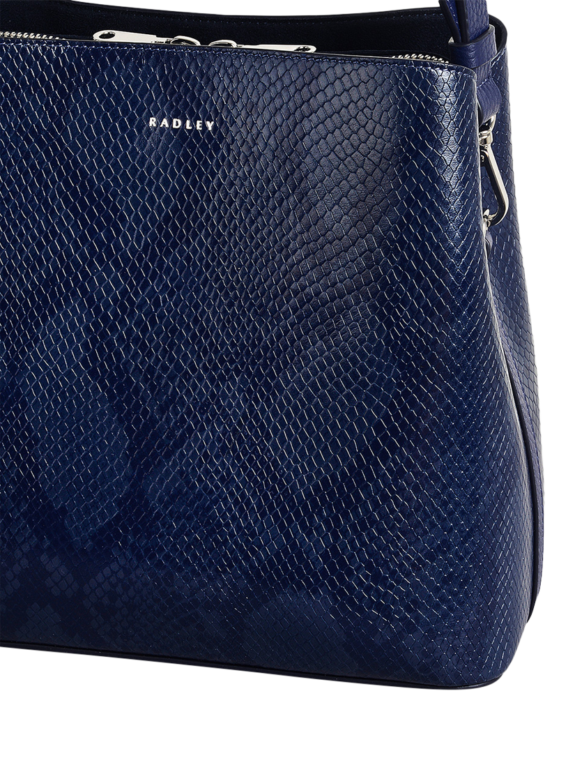 Product image 4 of 5, which shows Radley Dukes Place Faux Snake Leather Medium Compartment Crossbody Bag, Evenfall