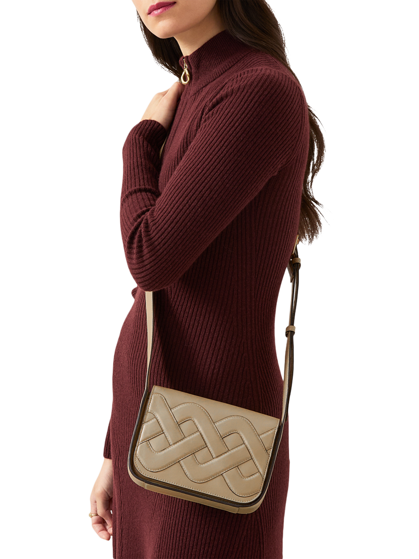 Product image 5 of 5, which shows Radley Westwell Lane Leather Cross Body Bag, Stone
