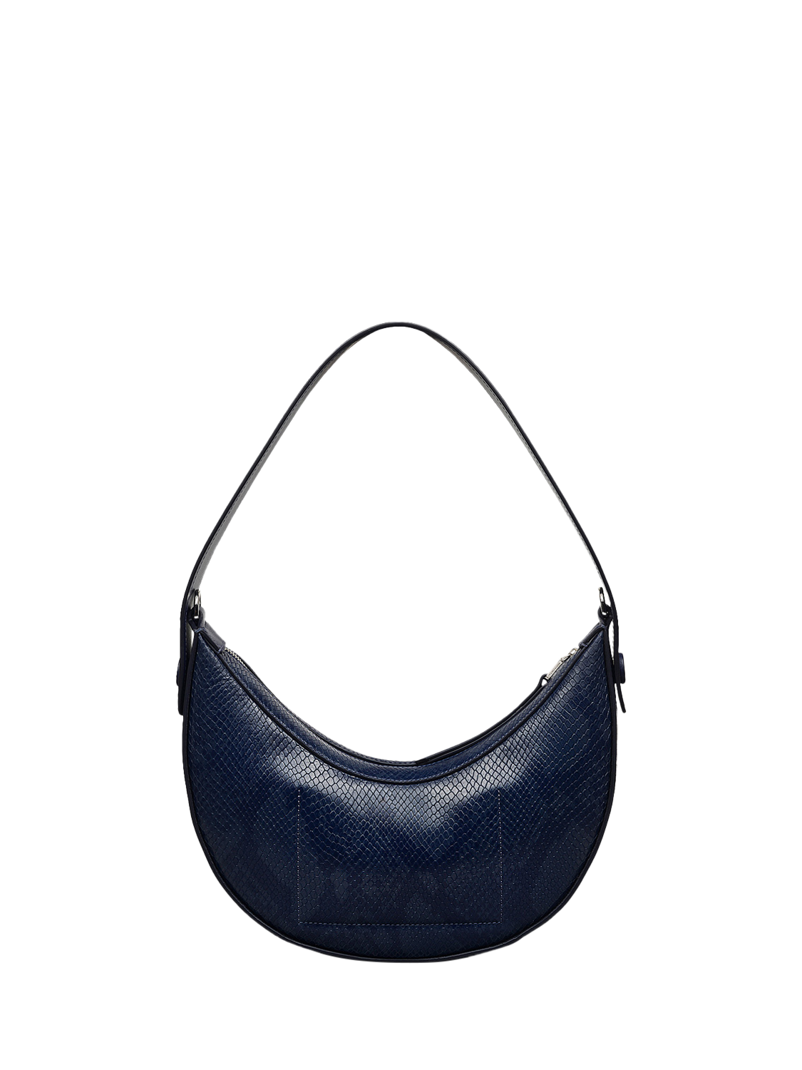 Product image 1 of 9, which shows Radley The Kensal Snake Effect Leather Small Zip-Top Shoulder Bag, Evenfall