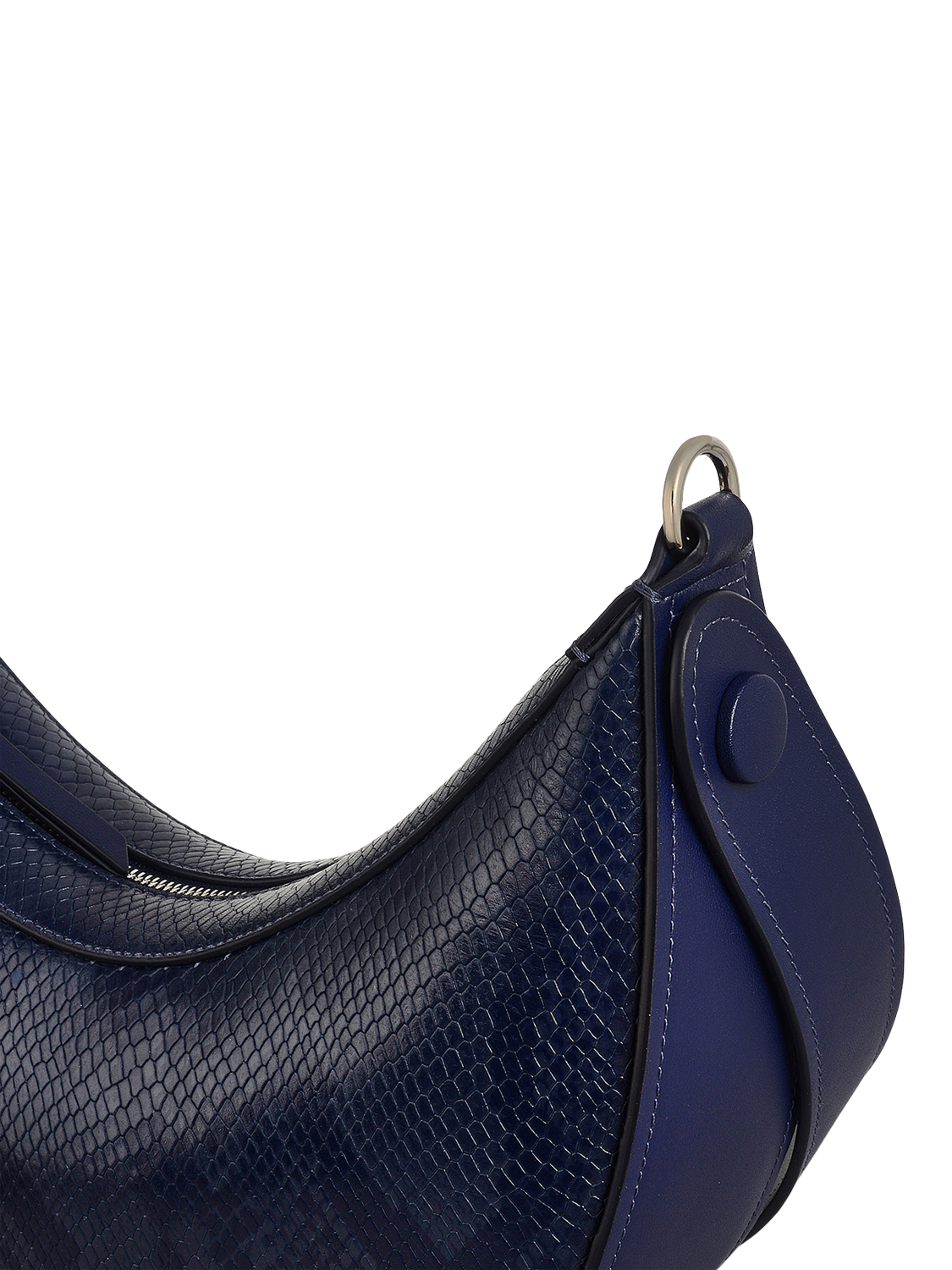 Product image 8 of 9, which shows Radley The Kensal Snake Effect Leather Small Zip-Top Shoulder Bag, Evenfall