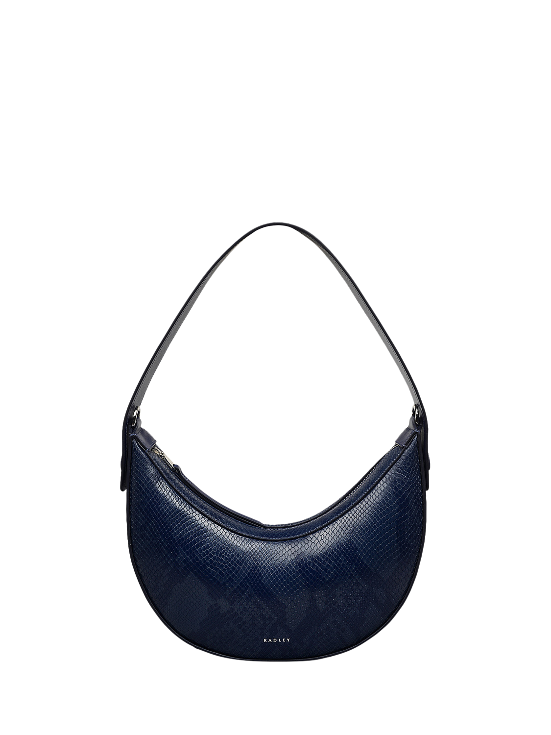 Product image 9 of 9, which shows Radley The Kensal Snake Effect Leather Small Zip-Top Shoulder Bag, Evenfall