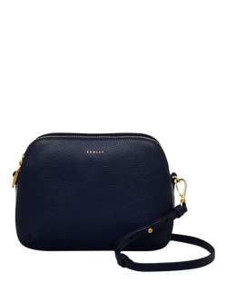 Radley Dukes Place Leather Medium Zip Top Cross Body Bag, Evenfall