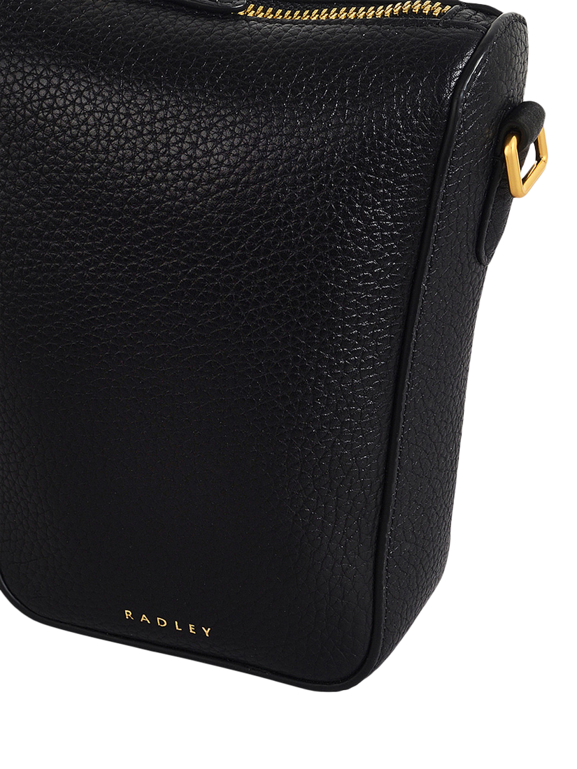 Product image 4 of 4, which shows Radley Oak Street Leather Phone Cross Body Bag, Black