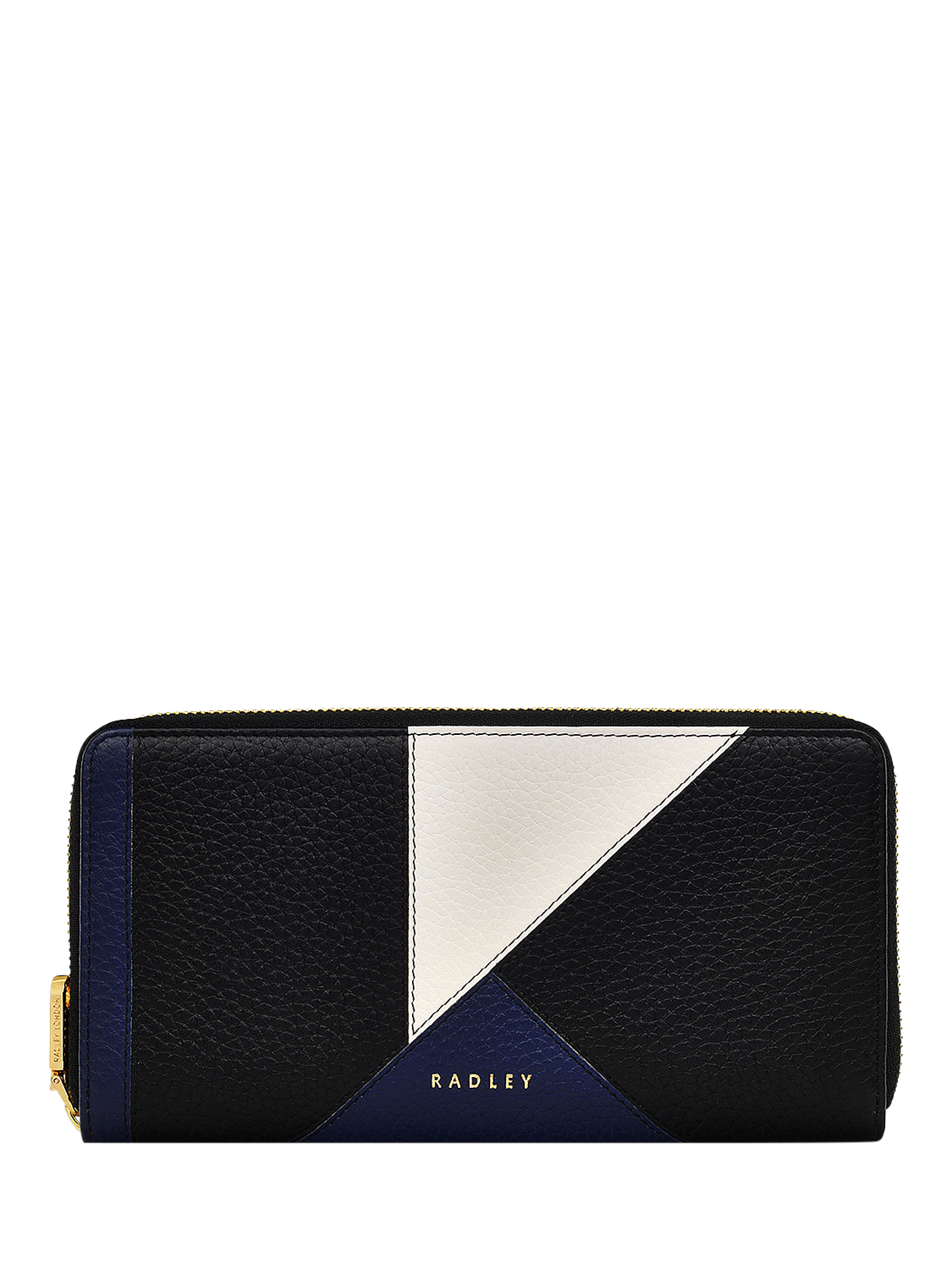 Radley Kensington Place Leather Patchwork Zip-Around Purse, Black