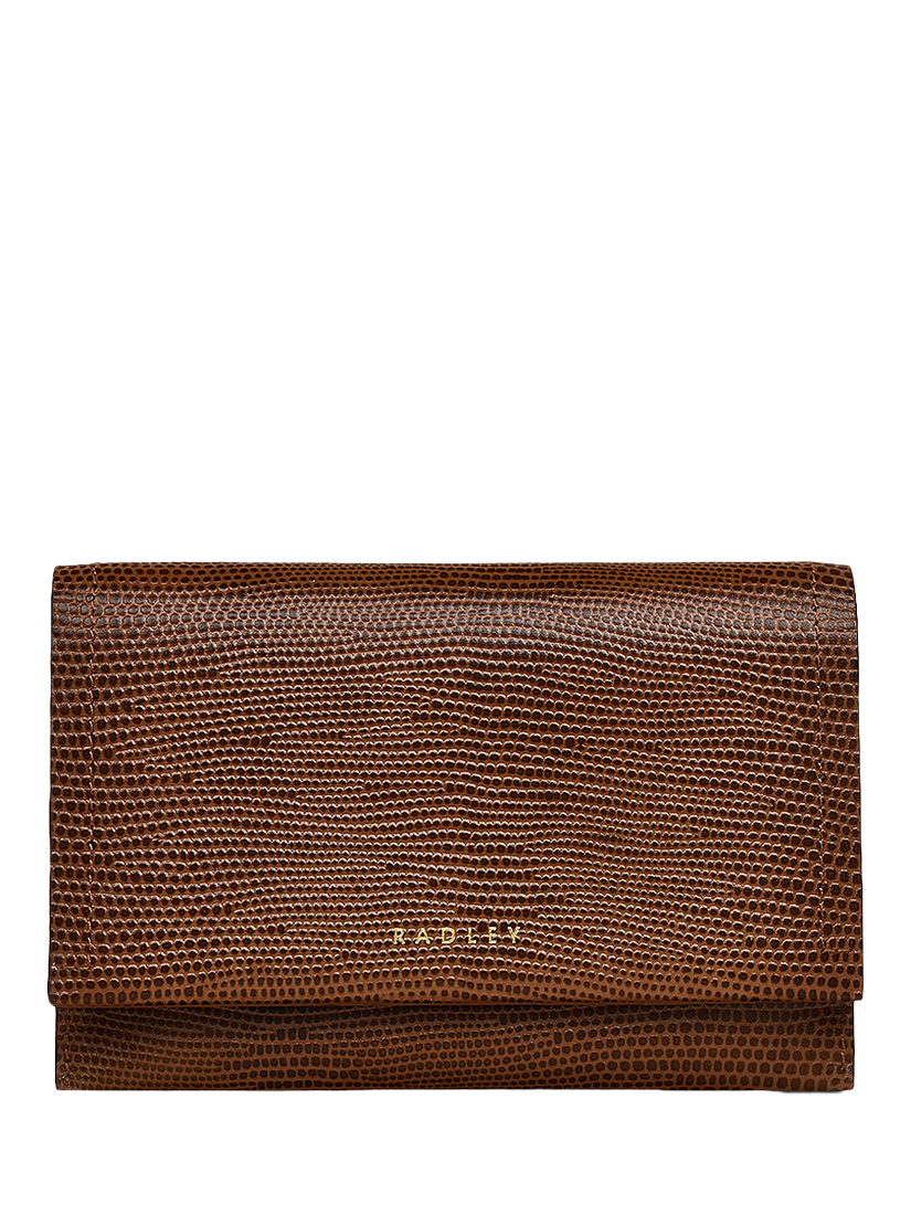 Radley Oak Street Lizard Leather Medium Slim Purse, Saddle