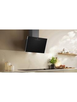 Neff N30 D63IDK1S0B 60cm Angled Chimney Cooker Hood, Black - view 2, Black