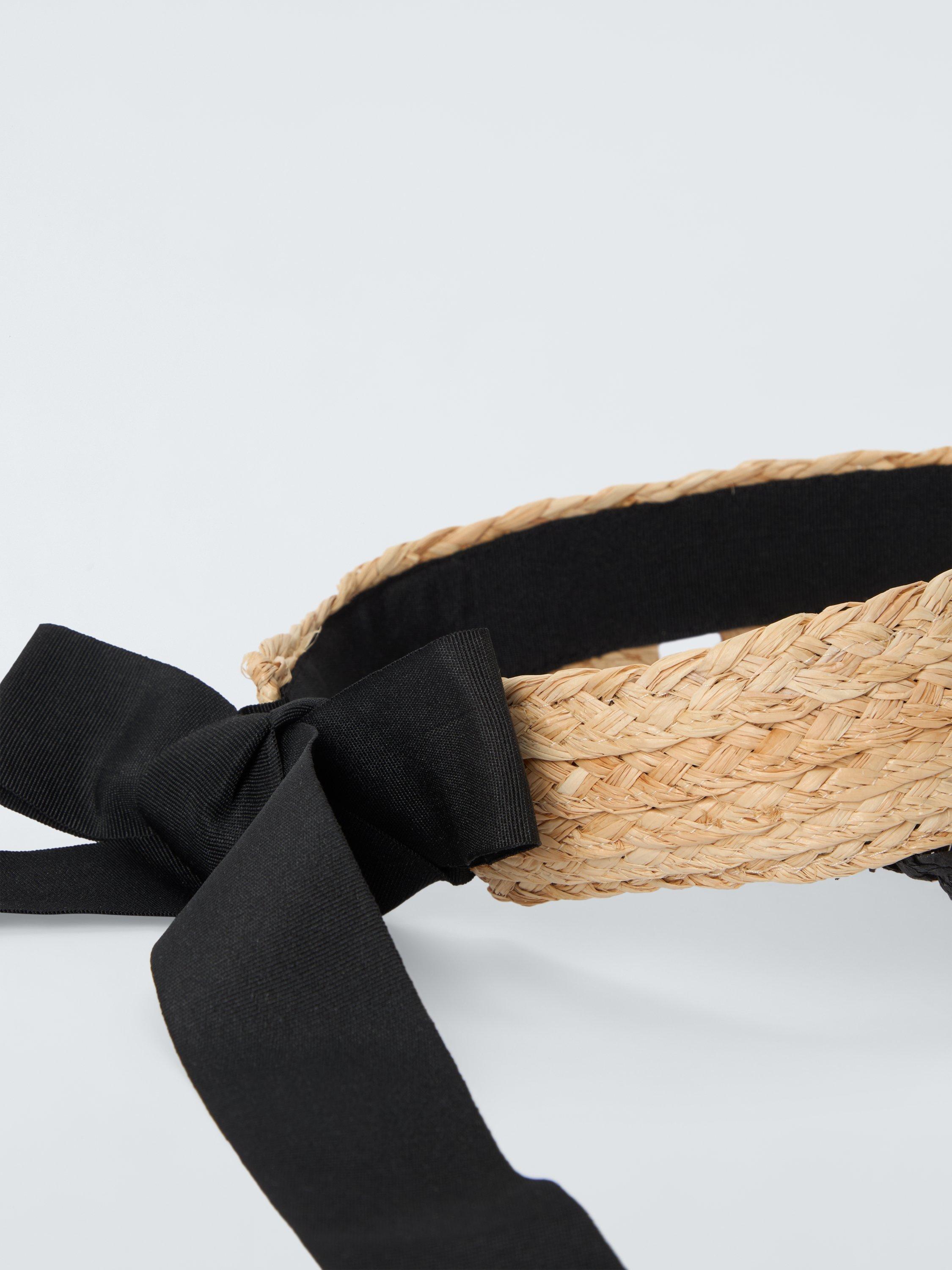 Product image 3 of 4, which shows John Lewis Crochet Trim Sun Visor, Natural