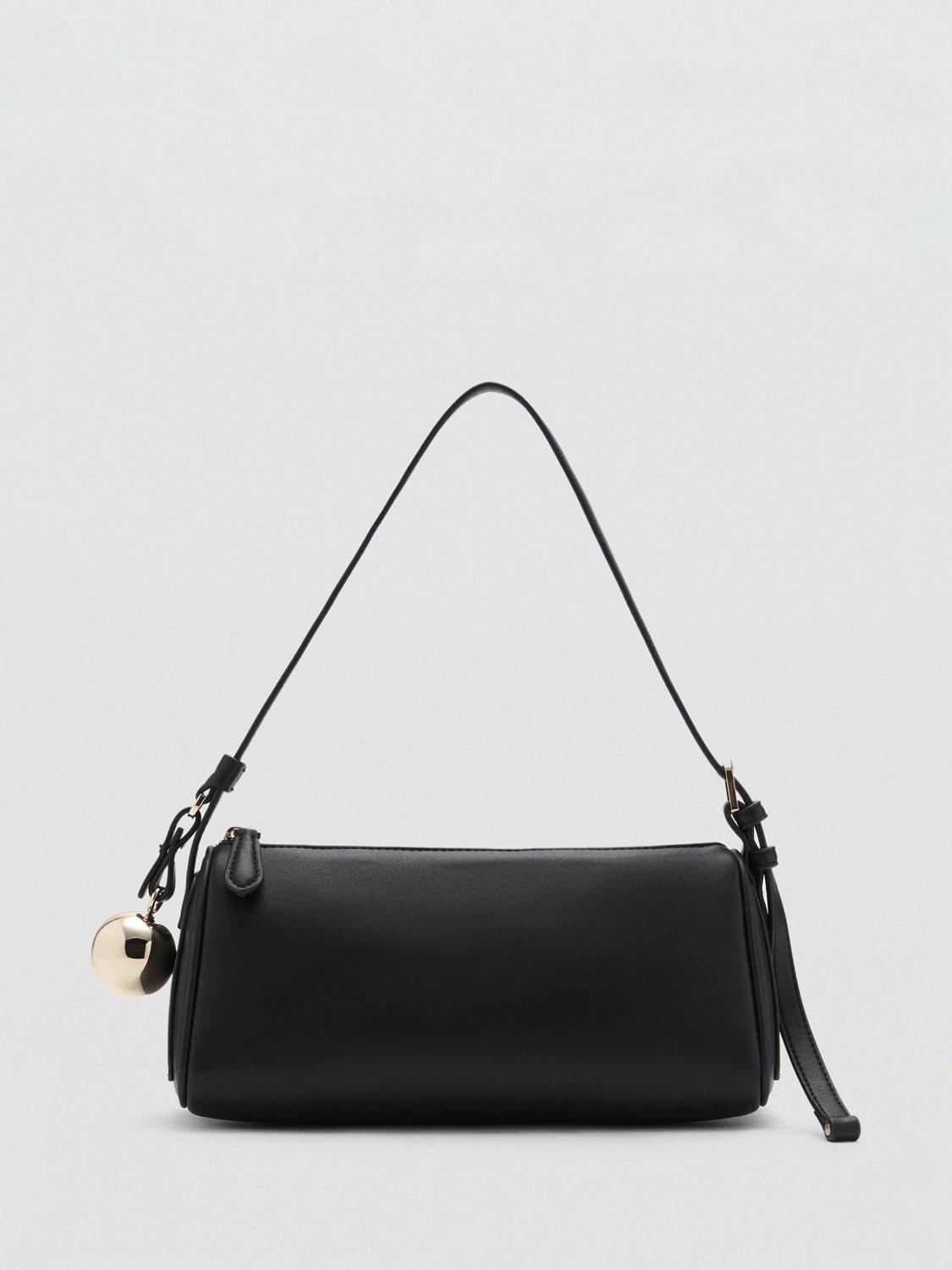 Mango Narita Shoulder Bag, Black