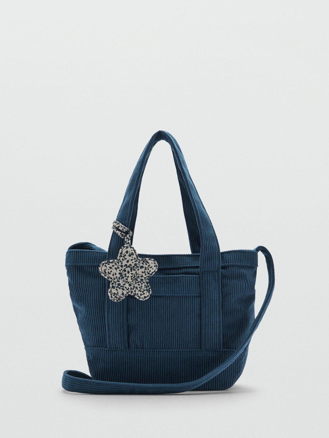 Mango Tropez Corduroy Bag, Navy