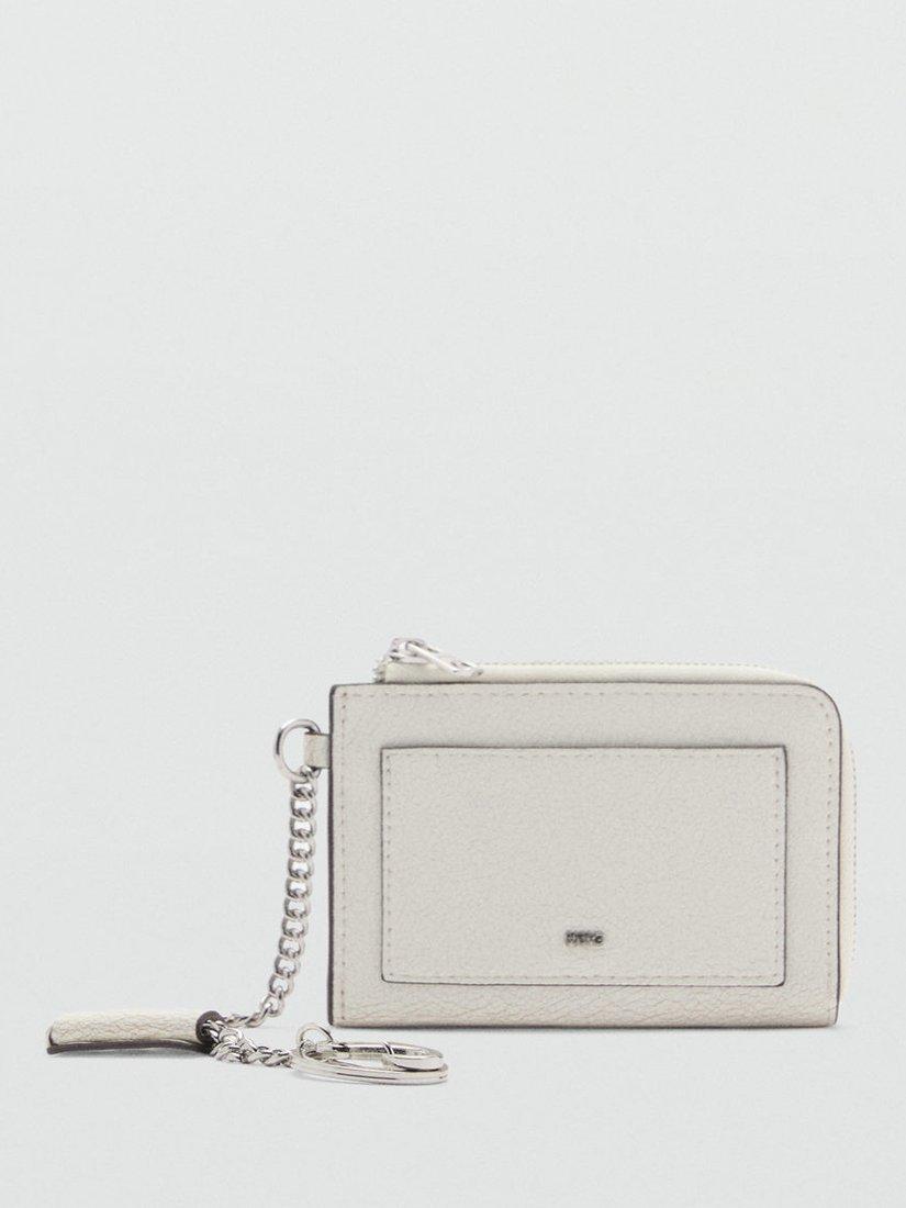 Mango Harry Chain Keyring Purse, White