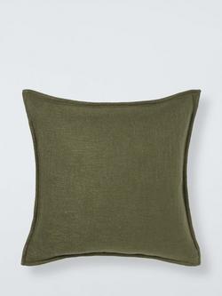 John Lewis Hopsack Cushion, Avocado