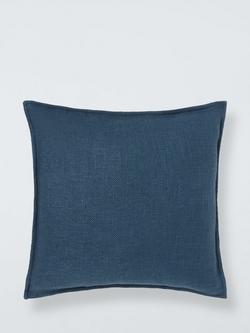 John Lewis Hopsack Cushion, Blue