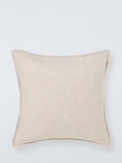 John Lewis Hopsack Cushion - view 2, Blue