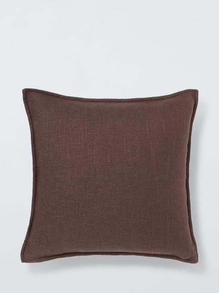 John Lewis Hopsack Cushion, Cocoa