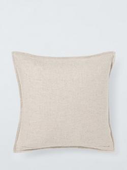 John Lewis Hopsack Cushion - view 2, Cocoa