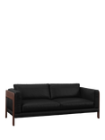 John Lewis Nest Grand 4 Seater Leather Sofa, Dark Leg