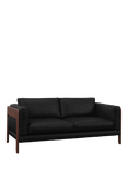 John Lewis Nest Large 3 Seater Leather Sofa, Dark Leg