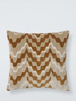 John Lewis Priya Chevron Cushion, Natural