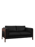 John Lewis Nest Medium 2 Seater Leather Sofa, Dark Leg